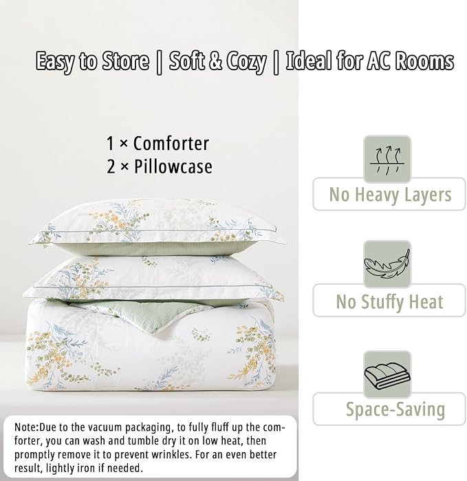 LEMIROE White Cotton Comforter King Size 3Pcs - Image 7
