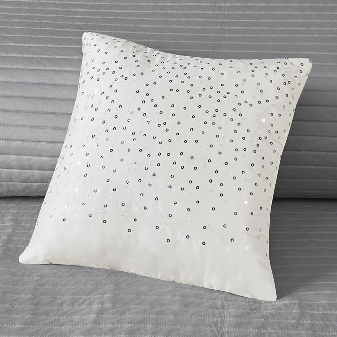 Madison Park Queen Quilt Set Lustrous Jacquard & Glitter Accent Coverlet Set - Image 19