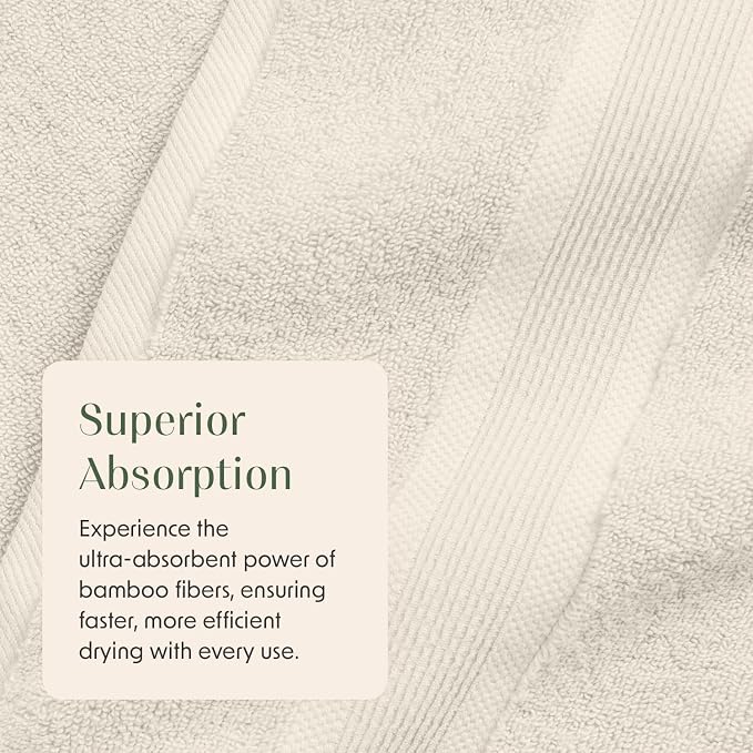 Springtree Home Luxury Viscose from Bamboo Bath Towel Set 6 Piece Set | 35% - Image 8