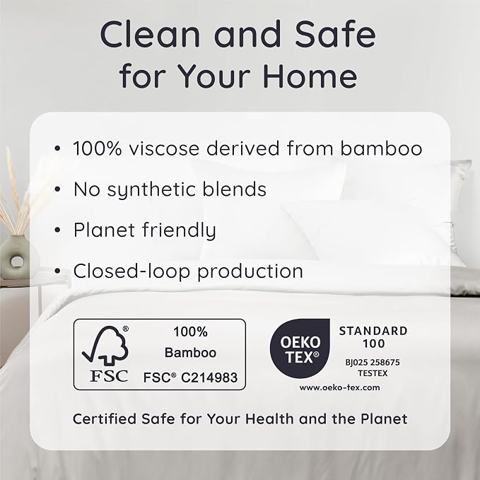 Bambaw 100% Viscose Derived from Bamboo Pillowcase Queen Size – Set of 2 - Image 6