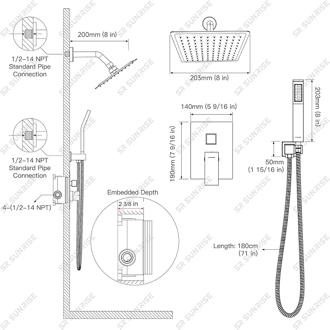 SR SUN RISE Shower Faucet - Image 7