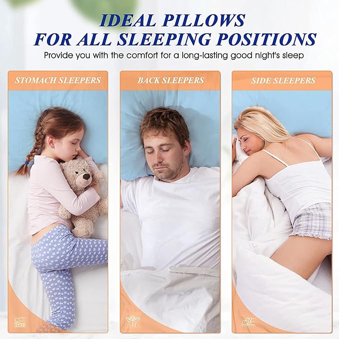 MZOIMZO Bed Pillows for Sleeping- Soft Density, Queen Size Set of 2, Cooling - Image 6