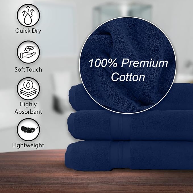 KAHAF COLLECTION 100% Cotton Bath Towels, Quick Dry, Highly Absorbent, Soft - Image 4