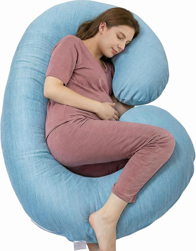 1 MIDDLE ONE Pregnancy Pillow, C Shaped Full Body Pillow by 1MIDDLEONE