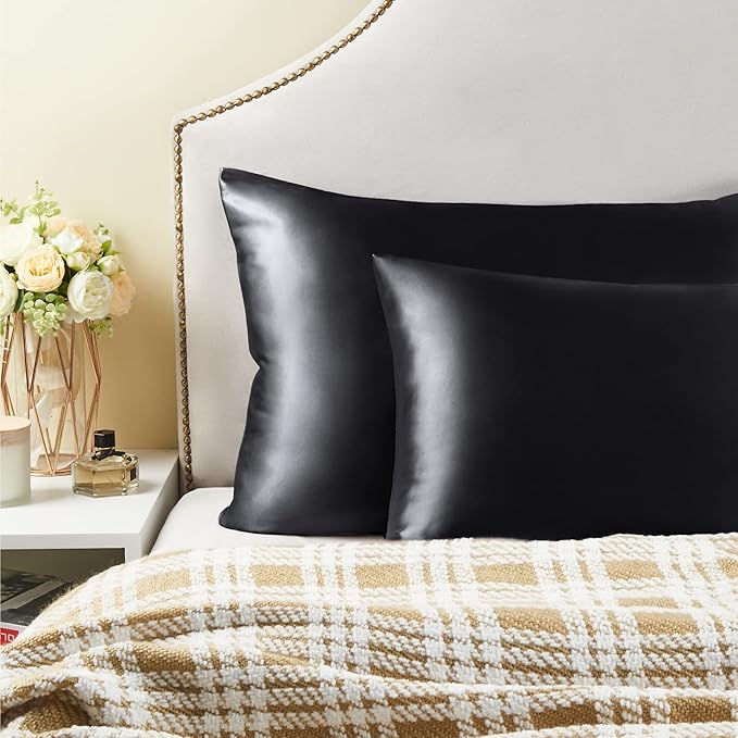 BEDELITE Satin Pillowcase with Zipper 2 Pack, Super Soft and Cooling Similar to - Image 6