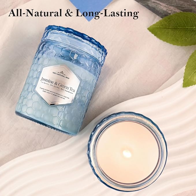 Lake Blue Candles for Home Scented, 6 Pack of 5.5 Oz Natural Soy Wax Candles in - Image 6