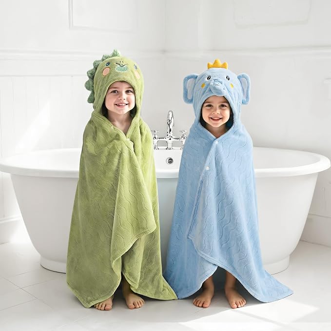 6 PCS Toddler Bath Towel Set for Boy Girl 0-5 Year, Ultra Soft Gifts for Infant - Image 5