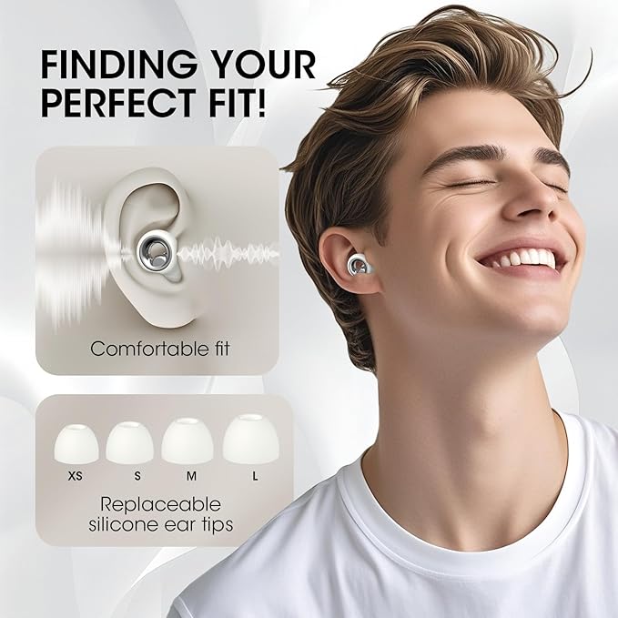 Ear Plugs for Sleeping, 50dB Noise Cancelling Earplugs, Reusable Silicone Ear - Image 4