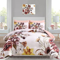 Luxudecor Floral Comforter Set Queen Size 7 Piece, Blush Flower Bed in a Bag by Luxudecor