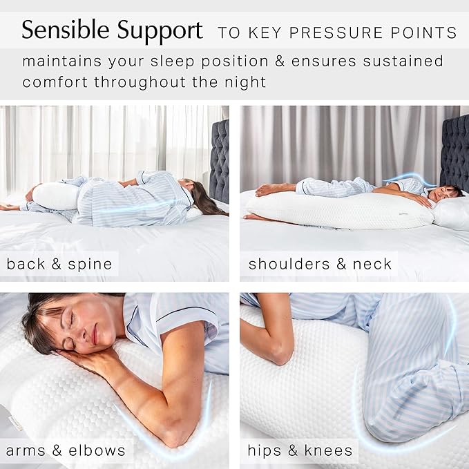 Aricove Body Pillow for Adults, Side Sleeper Pillow for Bed, Full Body Support - Image 6