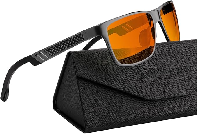 ANYLUV Blue Light Blocking Glasses Men Computer Gaming Glasses Lightweight by ANYLUV