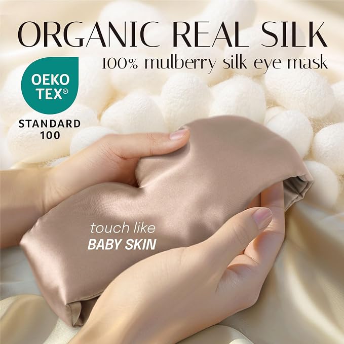 Silk Sleep Mask Soft Pressureless: 100% Mulberry Silk - Image 2