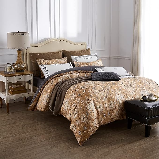 Cupocupa Duvet Cover Queen Size Set Boho Floral Pattern Duvet Cover Queen - Image 5