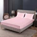 Homiest Blush Pink Satin Fitted Sheet King Size, Deep Pocket, Luxury & Ultra by Homiest