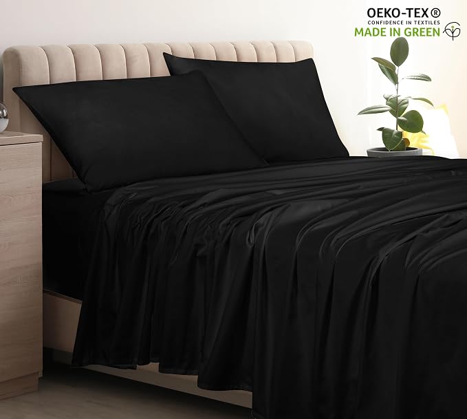 Royale Linen 400 Thread Count 100% American Grown Cotton Flat Sheet - Image 3
