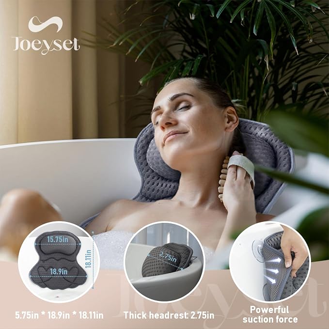 Bath Pillows for Tub Luxury, Bath Pillow for Head and Neck, Fit Bathtub Hot Tub - Image 3