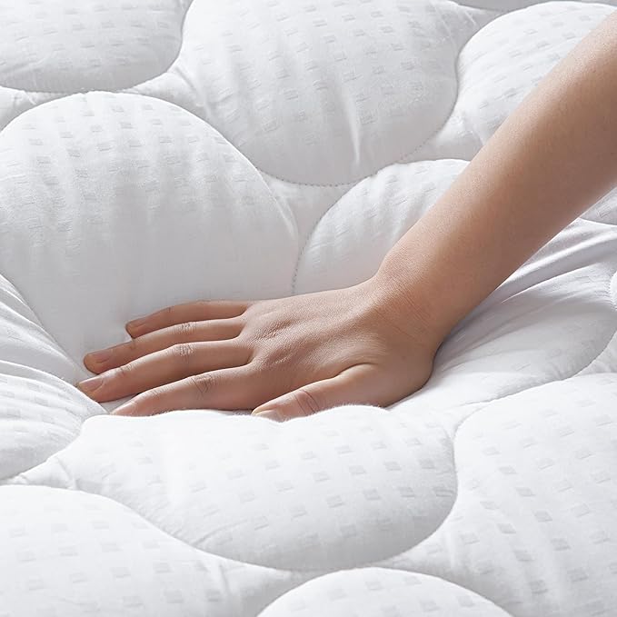 LEISURE TOWN Cotton King Mattress Pad Fitted Quilted Mattress Cover Pillow Top - Image 6