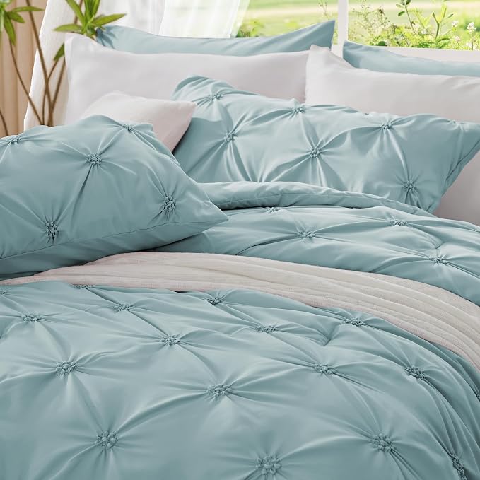 BEDELITE Dusty Blue Queen Comforter Set - Image 6