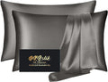 Silk Pillowcase 2 Pack, Mulberry Silk Pillow Cases Queen Size Set of 2 by HOME