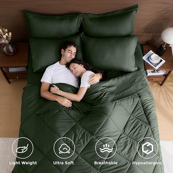 HEVUMYI Army Green Twin-XL Comforter Set - Image 2