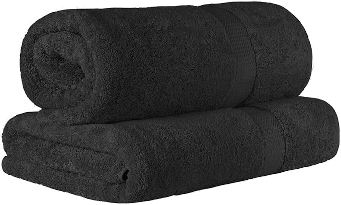 SUPERIOR Egyptian Cotton Pile Bath Sheet Set of 2, Ultra Soft Luxury Towels - Image 2