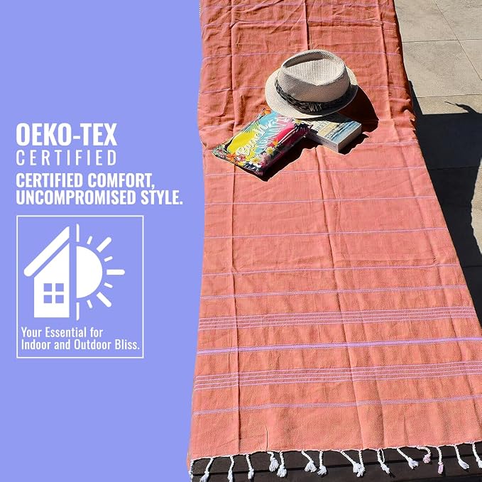 Beach Towel 100% Cotton Turkish Beach Towel Adult 38x70 Inch Pre-washed - Image 7