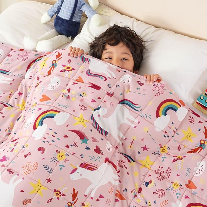 Sivio Weighted Blanket 5lbs, Unicorn Cooling Weighted Lap Blanket, Breathable by Sivio