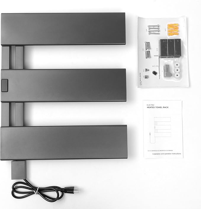 Verida Towel Warmer Rack, Support Hardwired and Plug-in, Wall-Mounted Electric - Image 2