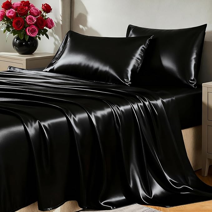 CozyLux Satin Sheets Twin XL Sheets by CozyLux