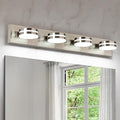 Brushed Nickel Vanity Lights for Bathroom, 4-Light Bathroom Light Fixtures Over by BATHROOMLIGHTINGFIXTURES