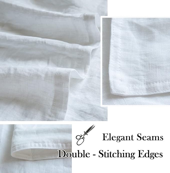 Simple&Opulence 100% Washed Linen Euro Shams 26'' x 26'' Pack of 2, Basic Style - Image 3
