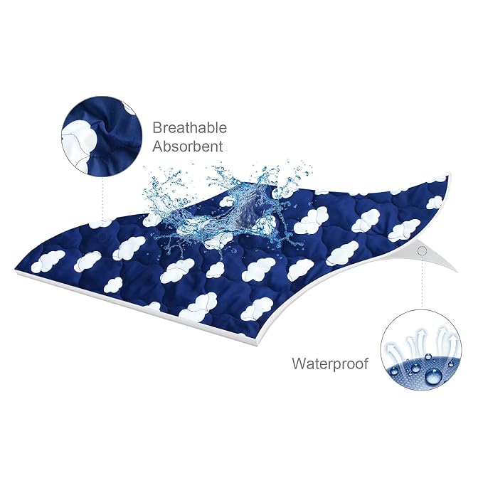 Pack and Play Mattress Protector Sheets Fitted Waterproof Pack and Play - Image 2