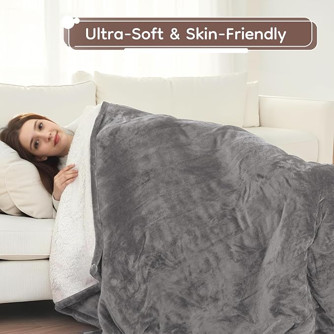 LaffyLo Electric Heated Blanket Full Size 72 x 84, Fast Heating Blanket - Image 6