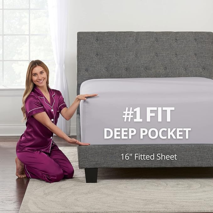 Kids Twin Deep Pocket Fitted Sheet by DeaLuxeBedding