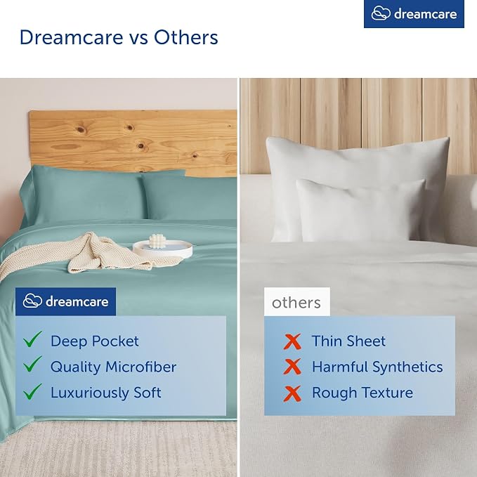 DREAMCARE King Size Sheets Set - Image 6