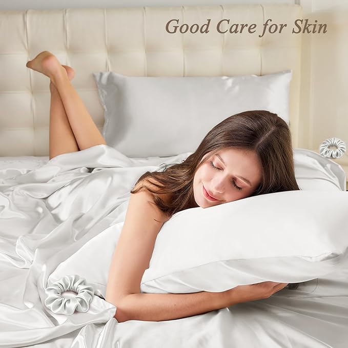 King Satin Pillowcase for Hair 2pc, Similar to Silk Pillow Cases, Easier Care - Image 2