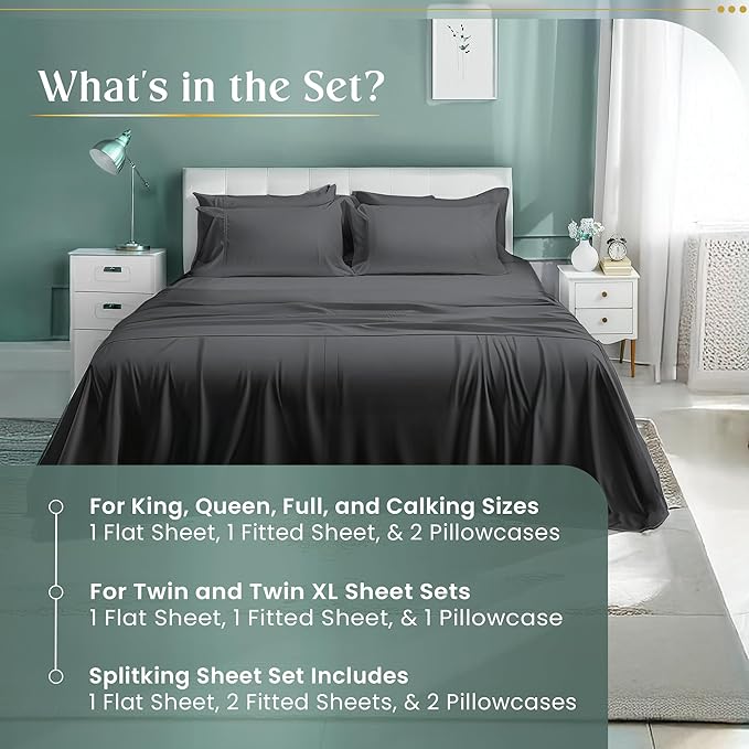 Egyptian Cotton Sheets Queen Size 800 Thread Count, 100% Cotton Queen Sheet Set - Image 2