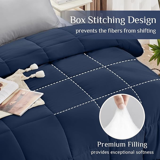 JOLLYVOGUE Twin Comforter Set, Ultra-Soft Bed in a Bag Twin Size 5 Pieces - Image 3