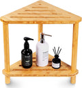 Bamboo 2-Tier Corner Shower Organizer, Waterproof Standing Shower Caddy Storage by Unknown