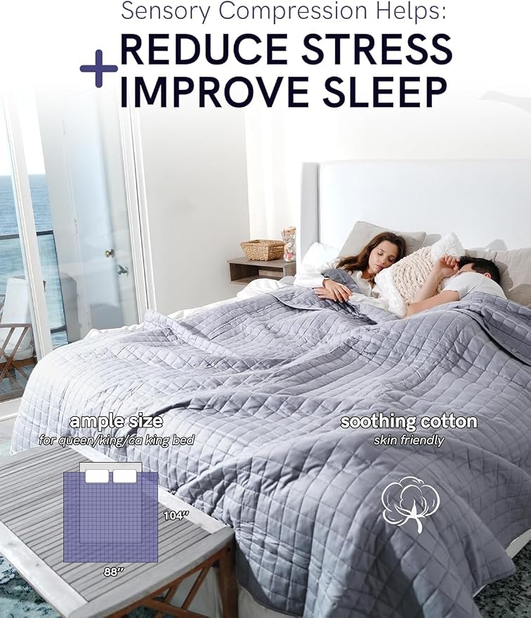 YnM Cotton King Size Weighted Blanket - Image 2