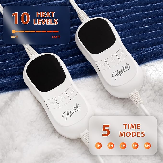 Homemate Electric Heated Blanket King Size - Image 3
