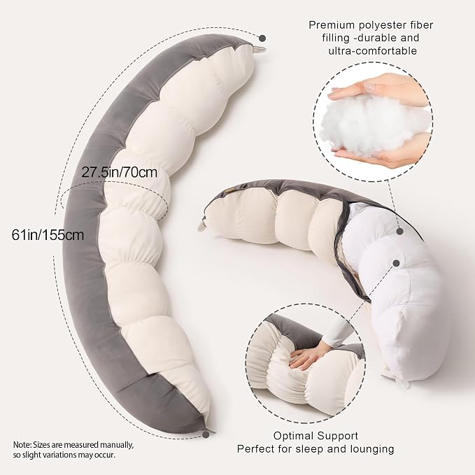 Peallow – Long Round Body Pillow - Image 3