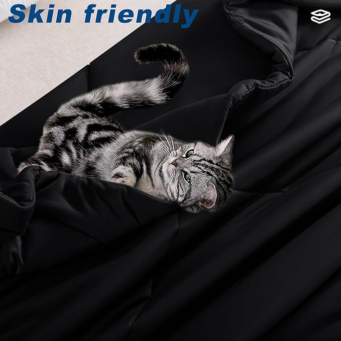 Cooling Comforter King Size, Double-Sided Cold Tech Fabric Quilted Bed - Image 5