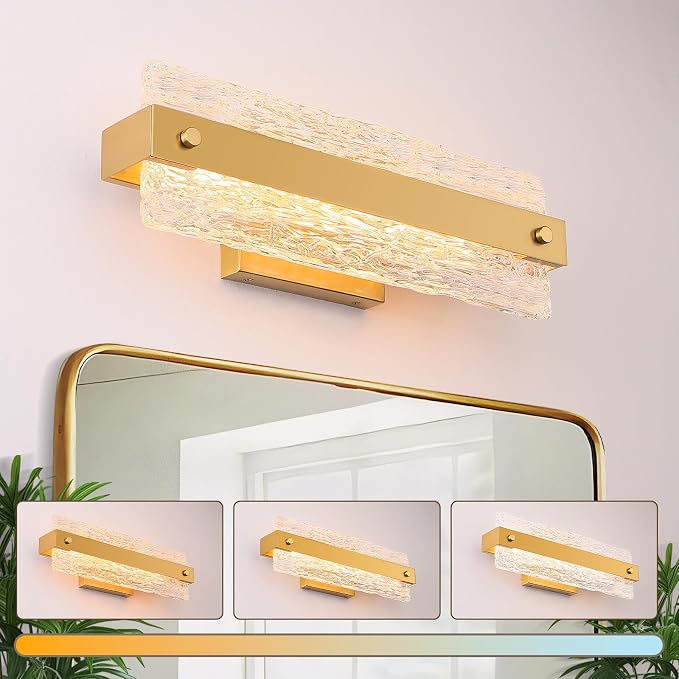 Brushe Gold Bathroom Vanity Light, 16.5 Inch 10W Dimmable LED Bathroom Light - Image 8