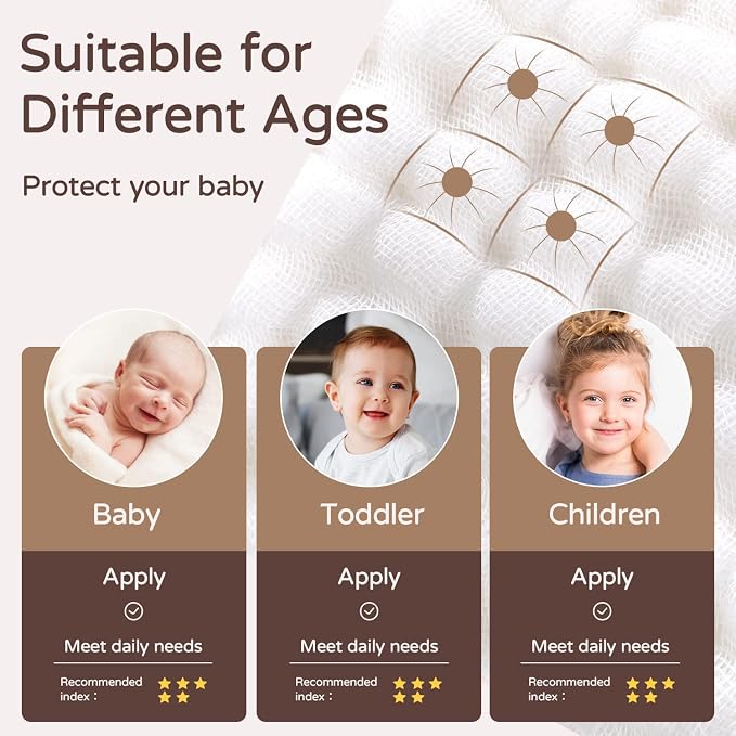 Yoofoss Hooded Baby Towels for Newborn 2 Pack 100% Muslin Organic Cotton Baby - Image 5