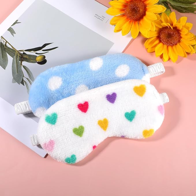 2PCS Plush Sleeping Eye Mask, Soft Plush Eye Mask, Fuffy Eye Cover Comfortable - Image 6