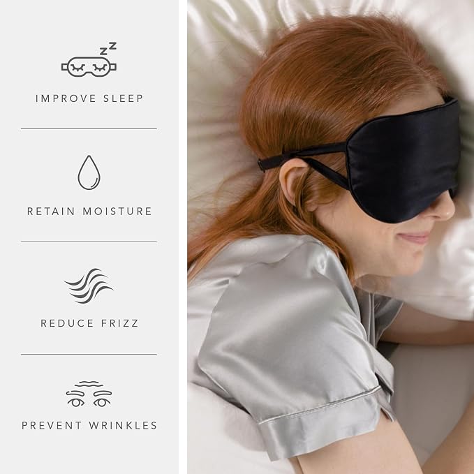 Fishers Finery 25 Momme 100% Mulberry Silk Therapeutic Sleep Mask - Image 4