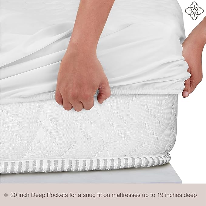 Bioweaves 100% Organic Cotton Mattress Pad Cover, GOTS Certified Cooling 300 - Image 2