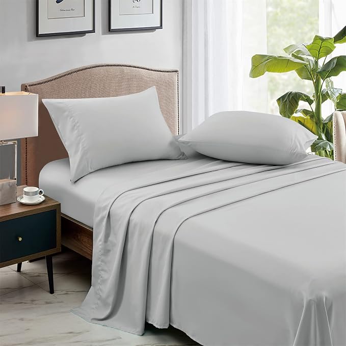 FreshCulture Twin Flat Sheets Only, Soft Microfiber Bedding Sheets - Image 3