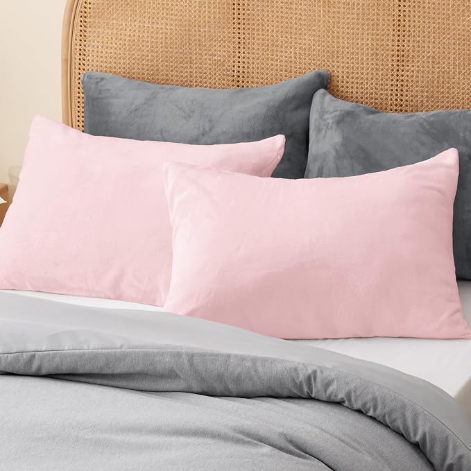 BEDELITE Flannel Pillowcases Standard Set of 2, Super Soft Fleece Pillow Case - Image 8